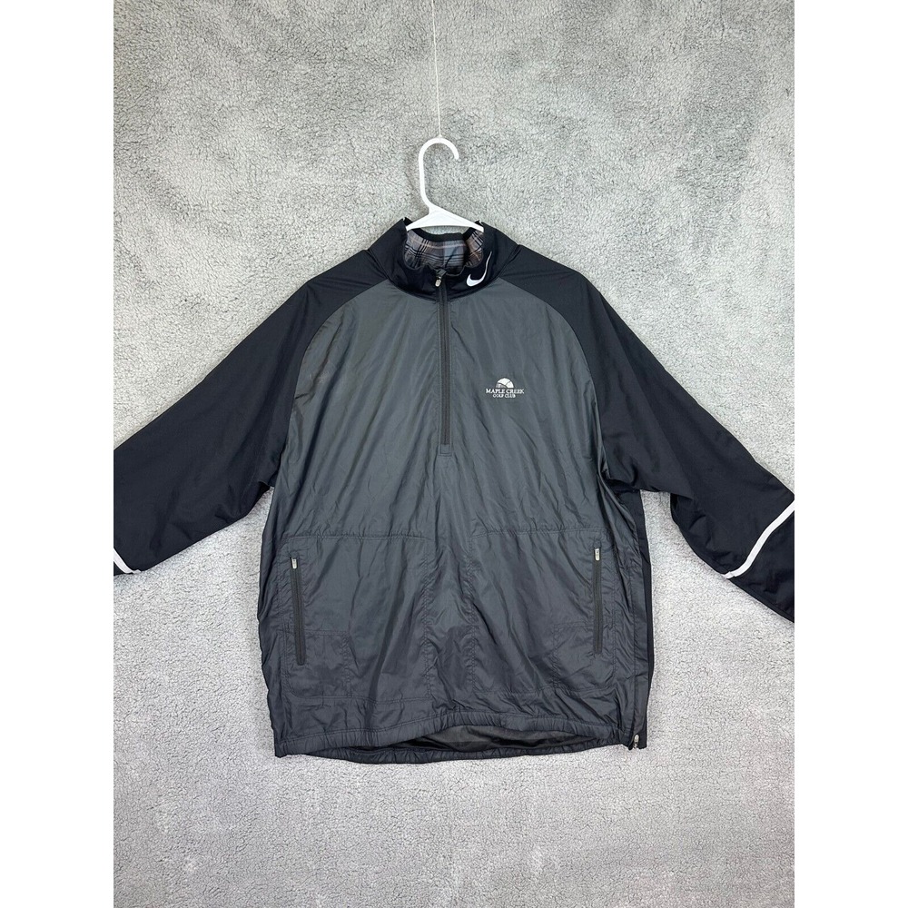 Nike Golf 1/4 Zip Pullover Shirt Mens Size XL Black Long Sleeve Embroidered